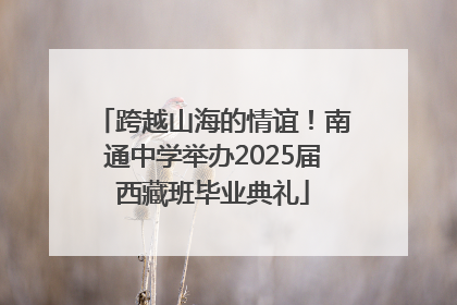 跨越山海的情谊！南通中学举办2025届西藏班毕业典礼