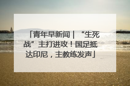 青年早新闻｜“生死战”主打进攻！国足抵达印尼，主教练发声