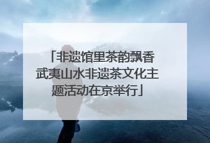 非遗馆里茶韵飘香 武夷山水非遗茶文化主题活动在京举行