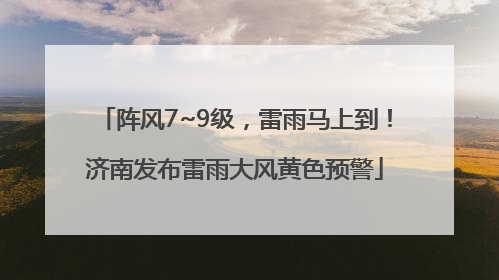阵风7~9级，雷雨马上到！济南发布雷雨大风黄色预警