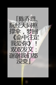 陈乔恩、阮经天同框撑伞，梦回《命中注定我爱你》！双双发文：谢谢我们都没变