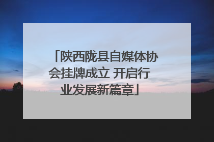 陕西陇县自媒体协会挂牌成立 开启行业发展新篇章