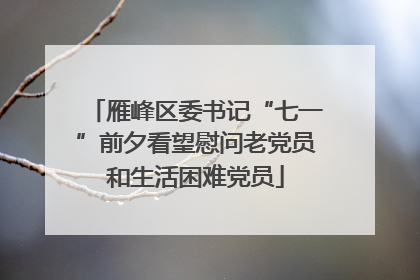 雁峰区委书记“七一”前夕看望慰问老党员和生活困难党员
