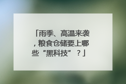雨季、高温来袭，粮食仓储要上哪些“黑科技”？