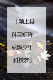颍上县科普矩阵点燃少年科技梦
