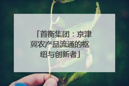 首衡集团：京津冀农产品流通的枢纽与创新者