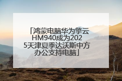 鸿蒙电脑华为擎云 HM940成为2025天津夏季达沃斯中方办公支持电脑