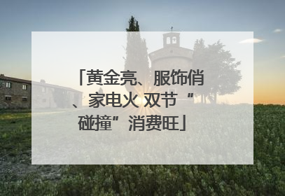 黄金亮、服饰俏、家电火 双节“碰撞”消费旺