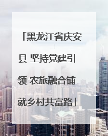 黑龙江省庆安县 坚持党建引领 农旅融合铺就乡村共富路