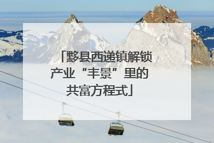 黟县西递镇解锁产业“丰景”里的共富方程式