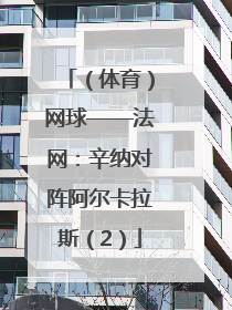 （体育）网球——法网：辛纳对阵阿尔卡拉斯（2）