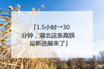 1.5小时→30分钟，湖北这条高铁最新进展来了