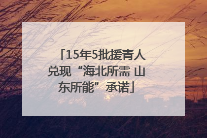 15年5批援青人兑现“海北所需 山东所能”承诺
