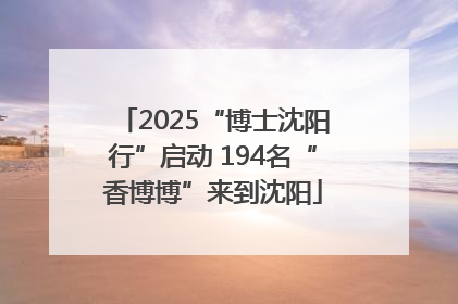 2025“博士沈阳行”启动 194名“香博博”来到沈阳