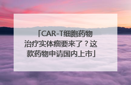 CAR-T细胞药物治疗实体瘤要来了？这款药物申请国内上市