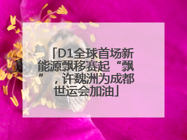 D1全球首场新能源飘移赛起“飘”，许魏洲为成都世运会加油