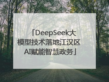 DeepSeek大模型技术落地江汉区 AI赋能智慧政务